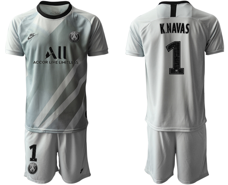 Men 2020-2021 club Paris St German grey goalkeeper #1 Soccer Jerseys